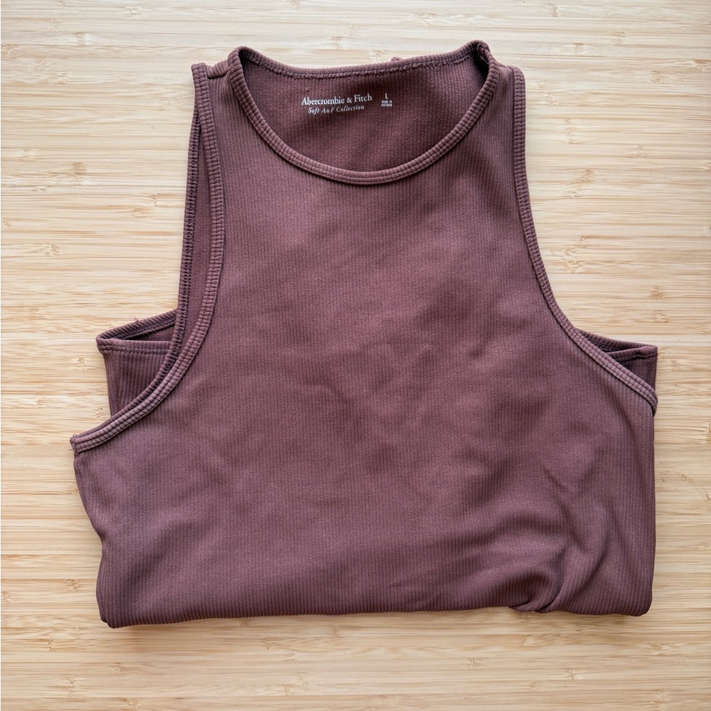 Abercrombie & Fitch Women's Ribbed Tank Top in Brown